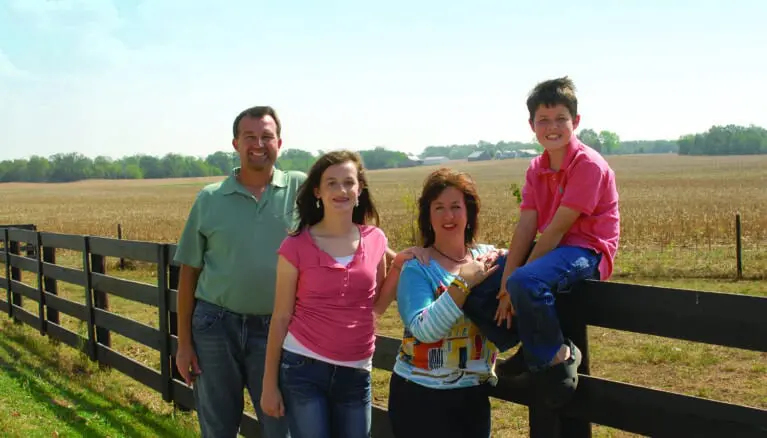 Randy Mann Family on their farm in Auburn, KY
